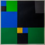 STANKOWSKI, ANTON (1906-1998), "Komposition mit Quadraten in Grün, Blau, Schwarz und Gelb",