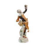 MEISSEN 'Harlekin mit Deckelkanne', 1. Wahl, 20. Jhd.