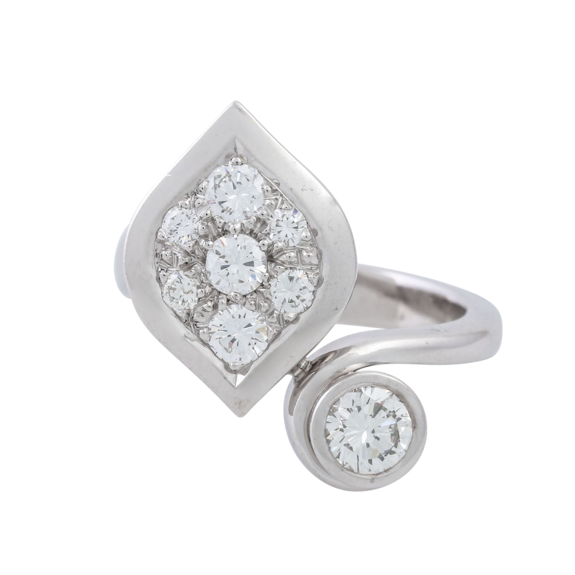 JACOBI Ring mit 8 Brillanten von zus. ca. 1 ct, - Image 2 of 4