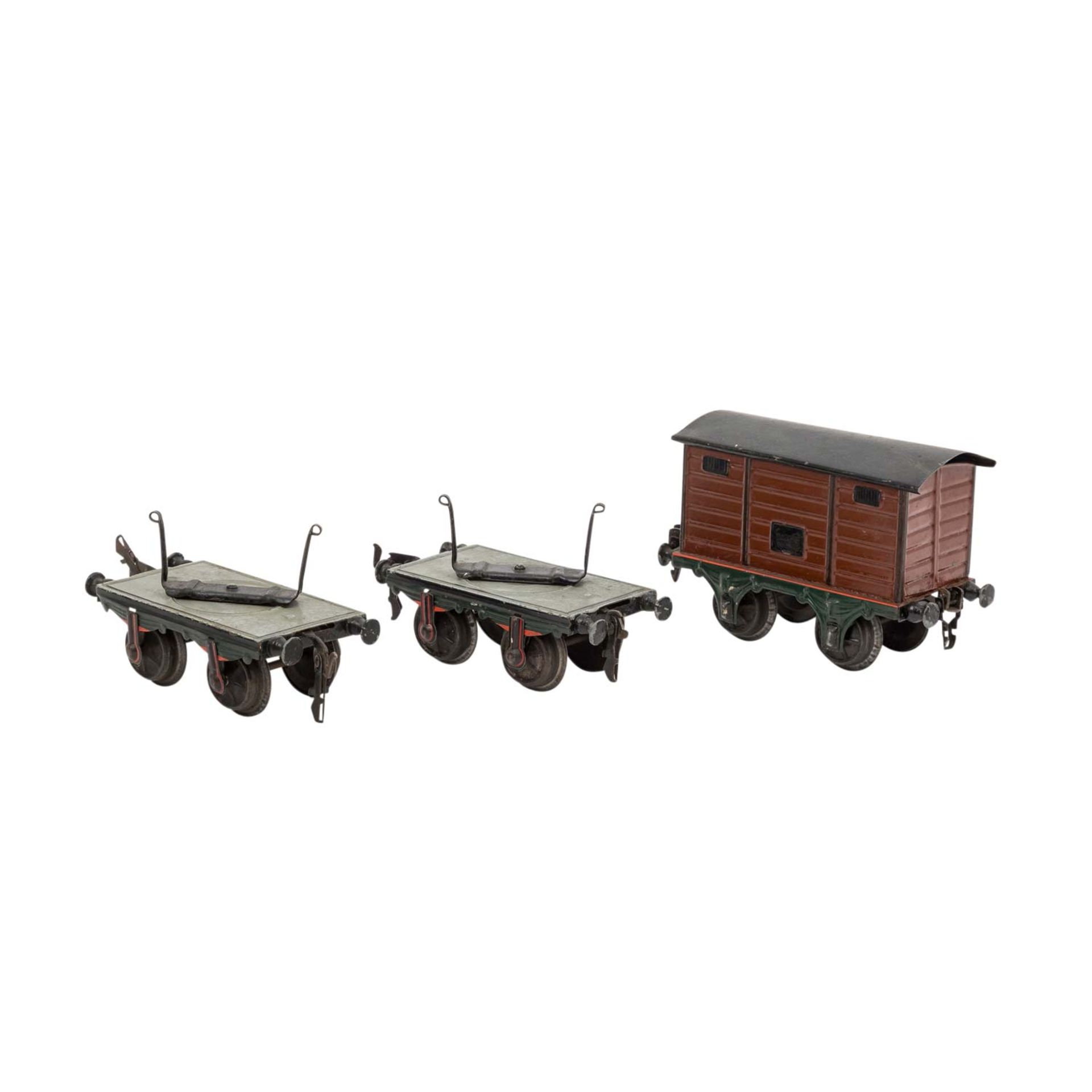 MÄRKLIN drei Güterwagen, Spur 1, vor 1924, - Image 6 of 6