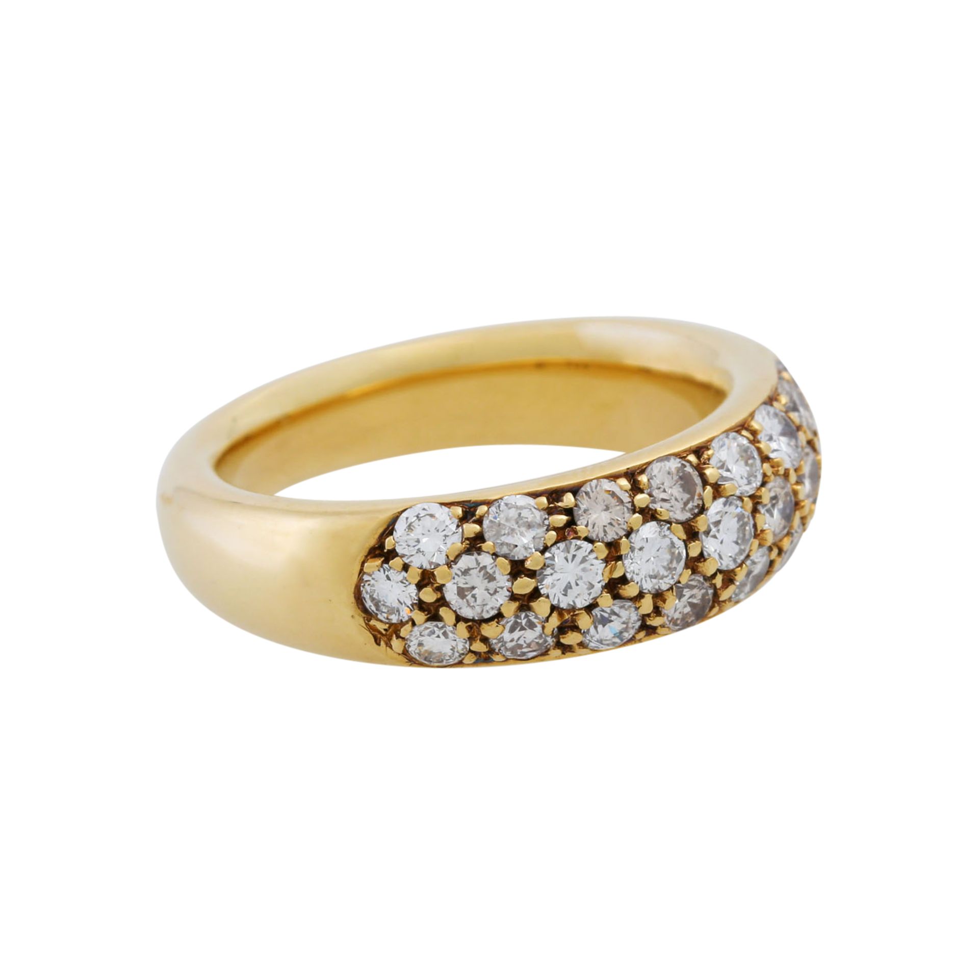 Ring mit 25 Brillanten von zus. ca. 1,25 ct,