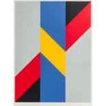 STANKOWSKI, ANTON (1906-1998), "Komposition mit Streifen in Rot, Gelb, Blau, Grau und Schwarz",