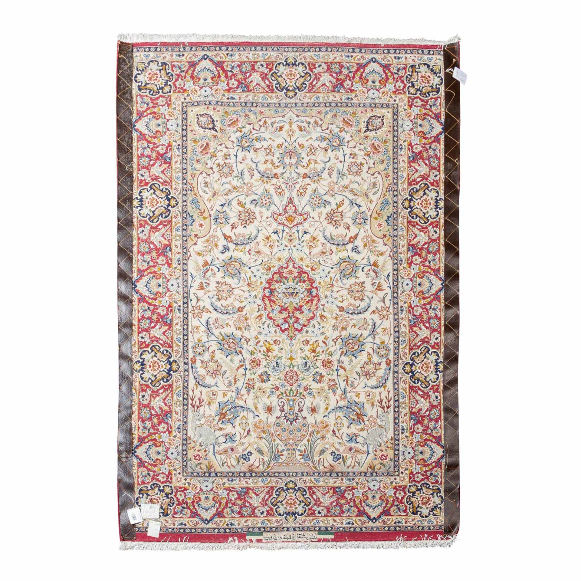 Orientteppich mit Seide. ISFAHAN/IRAN, 20. Jh., 160x111 cm. - Image 3 of 5