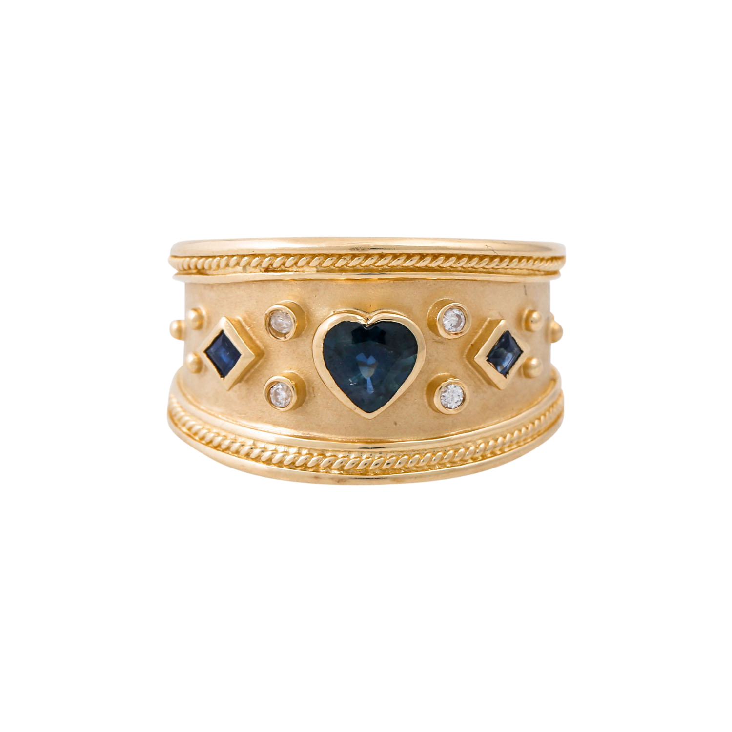 Ring mit Saphiren und 4 Diamanten, - Image 2 of 4