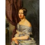 BILDNISMALER/IN 19. Jh., "Halbportrait einer Dame", wohl Wilhelmine Schröder-Devrient,