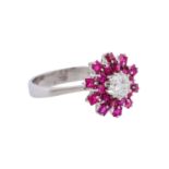 Klassischer Ring mittig mit Brillant ca. 0,60 ct,