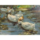 NICKEL, HANS (1916-1987), "Enten am Weiher",