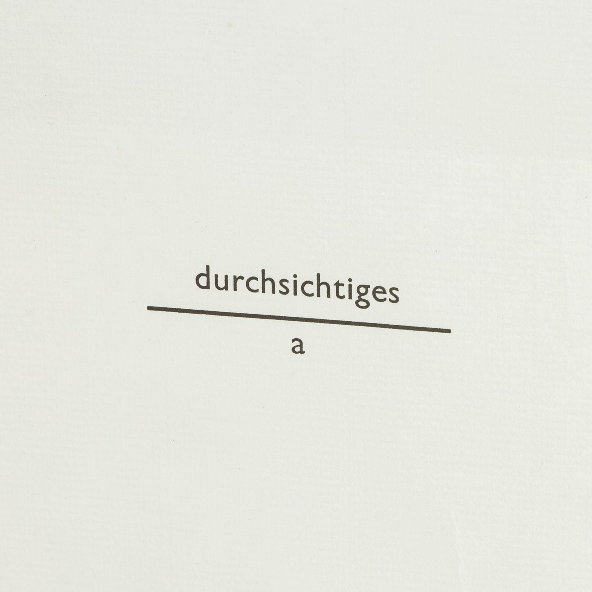 REICHERT, JOSUA (geb. 1937), "durchsichtiges a", - Image 4 of 5