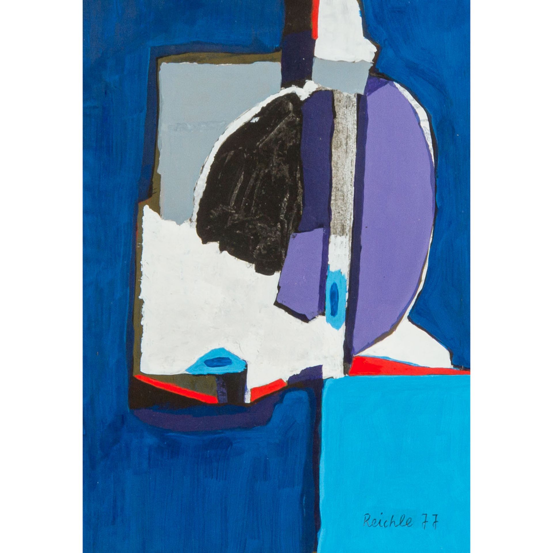 REICHLE, PAUL (1900-1981), "Komposition mit Blautönen",