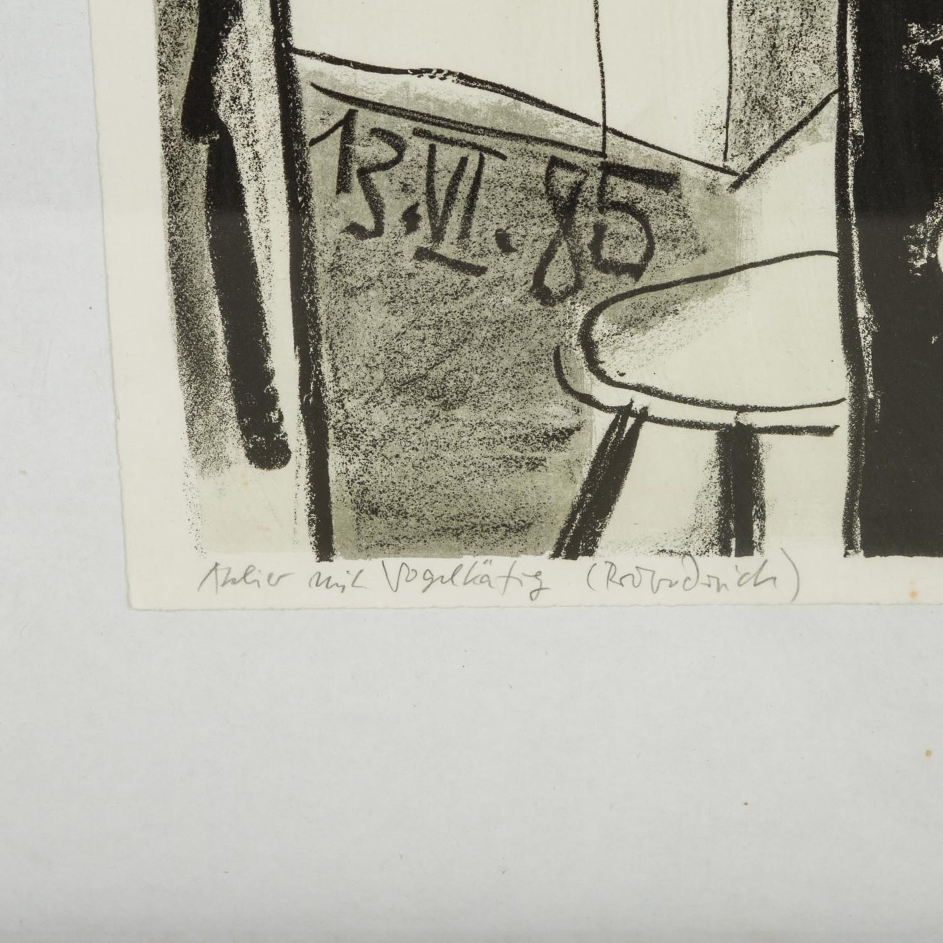 PLENKERS, STEFAN (geb. 1945), "Atelier mit Vogelkäfig", - Image 3 of 5