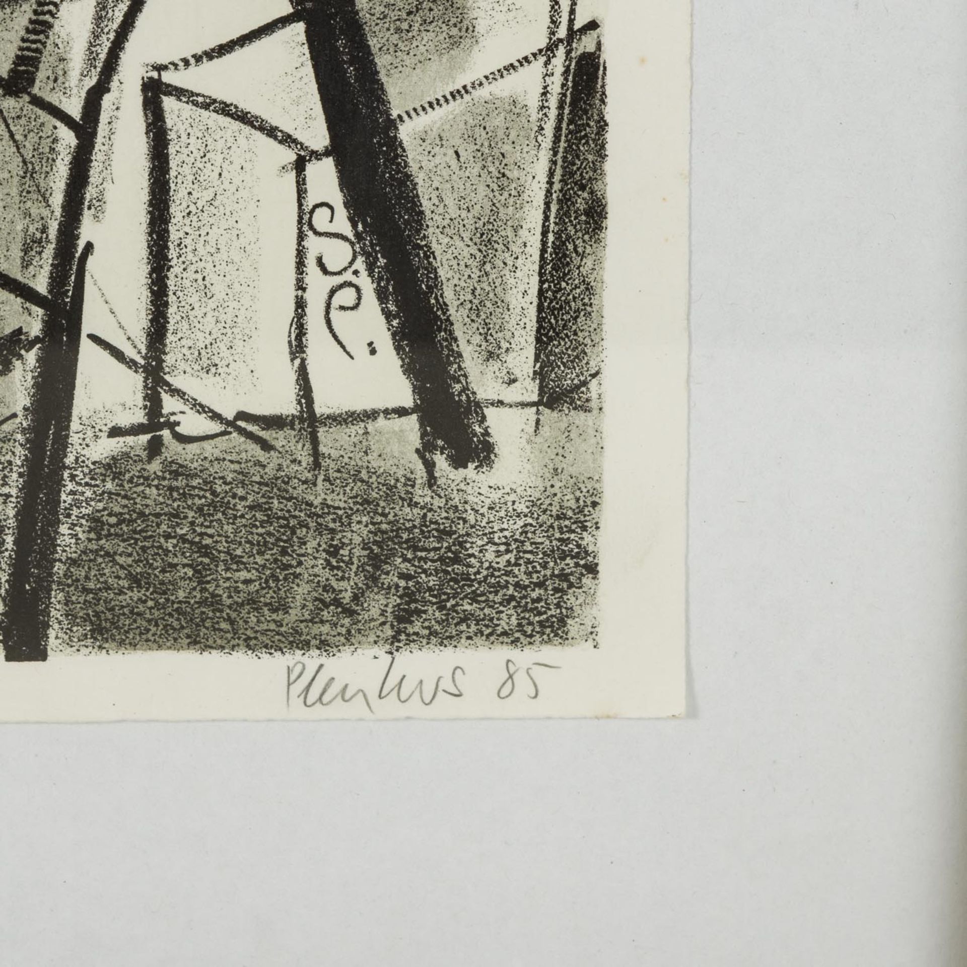 PLENKERS, STEFAN (geb. 1945), "Atelier mit Vogelkäfig", - Image 4 of 5