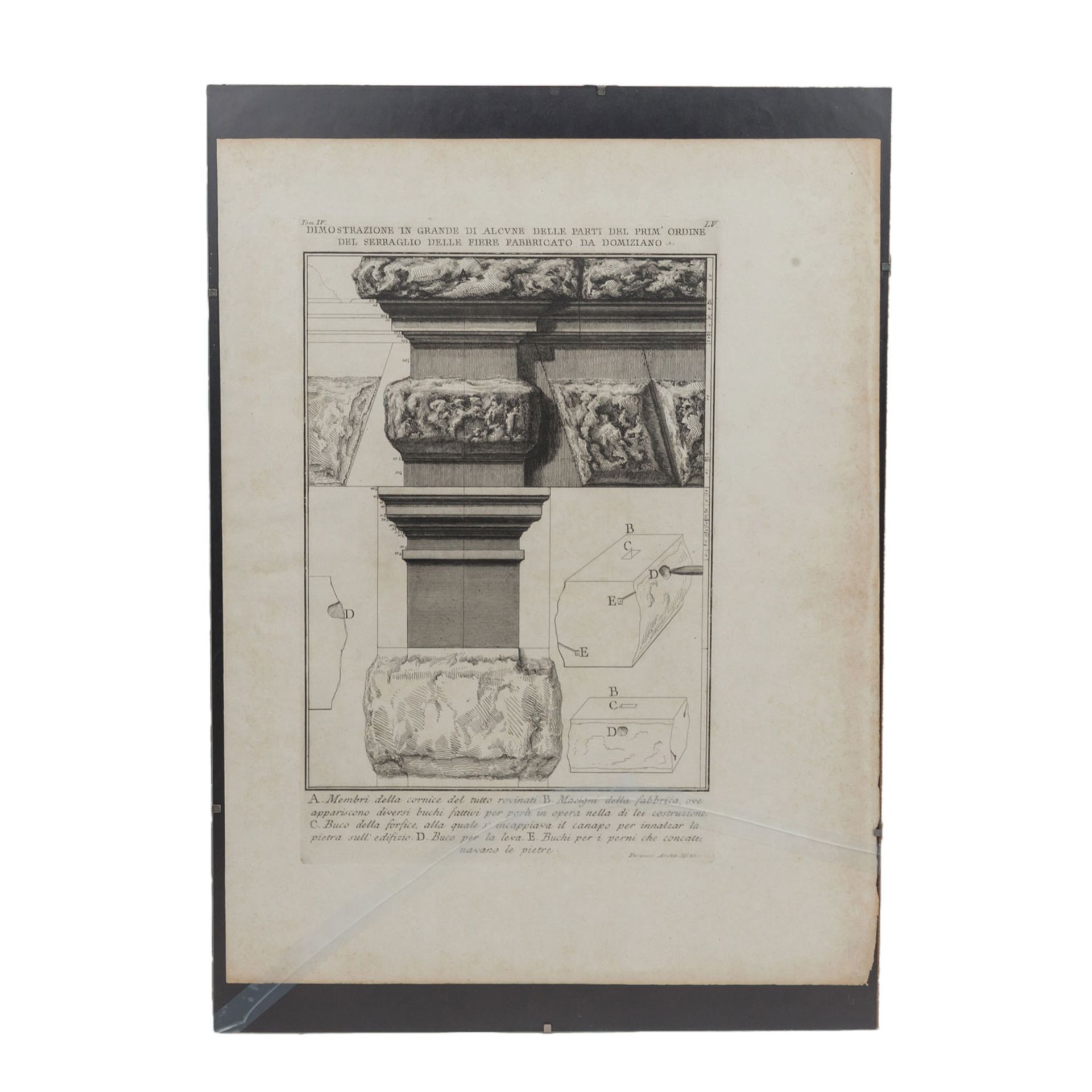 PIRANESI, GIOVANNI BATTISTA (1720-1778), 4x Architekturelemente aus "Le Antichità Romane", - Image 4 of 4