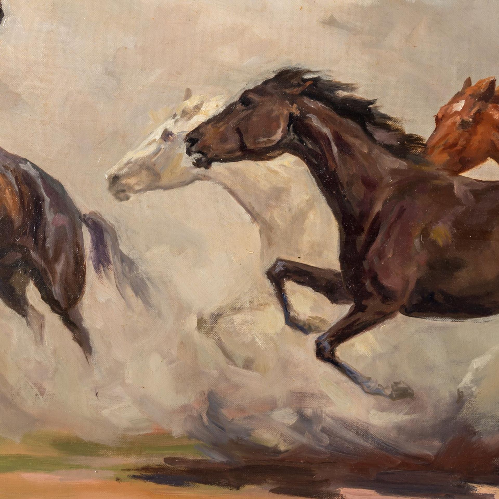 SOMOGYI, ISTVAN von (1897-1971), "Galoppierende Pferde in der Puszta", - Image 5 of 10