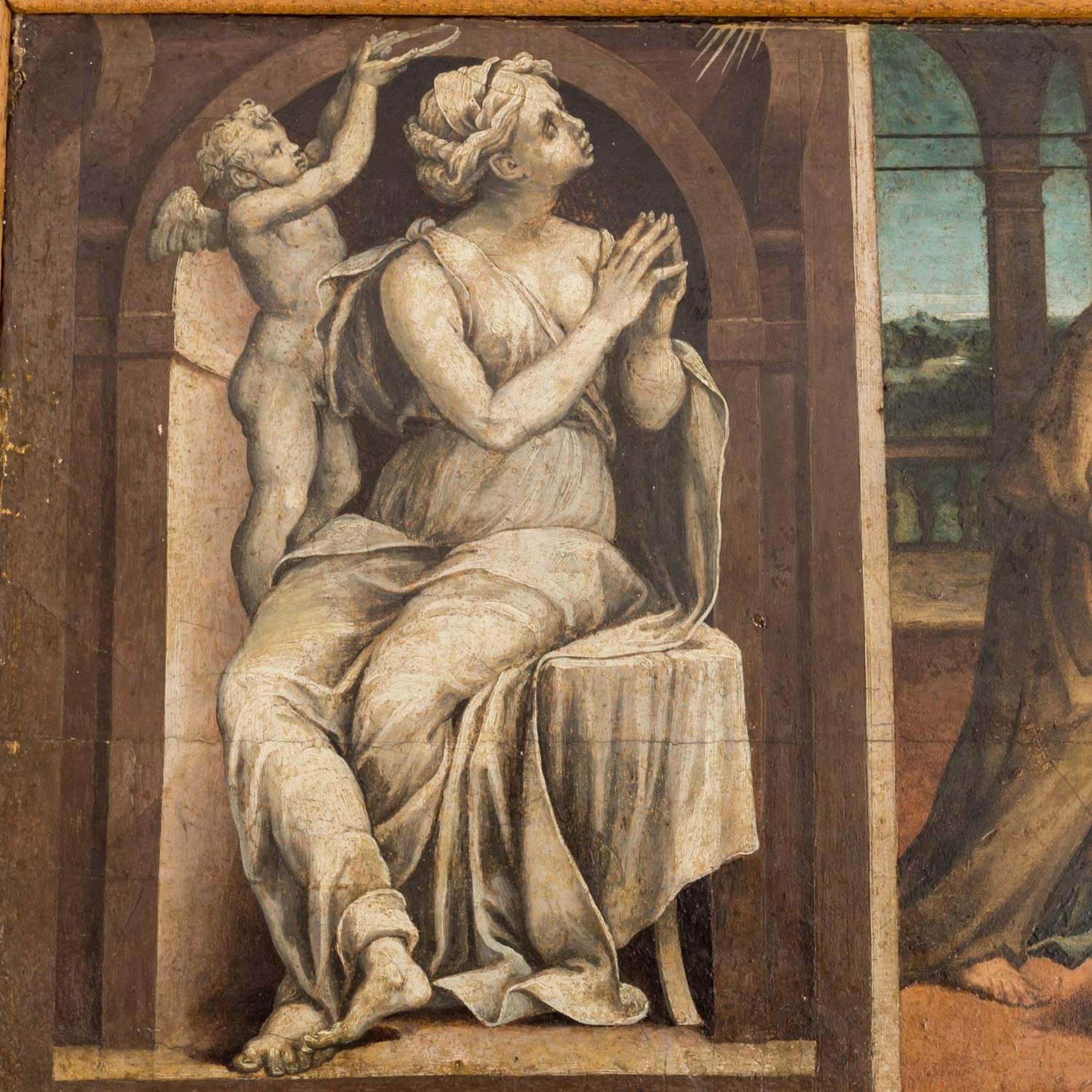 GIANNICOLA DI PAOLO, ca. 1460-1544, (UMKREIS) "Der Prozess gegen die heilige Agnes von Rom" - Image 2 of 5