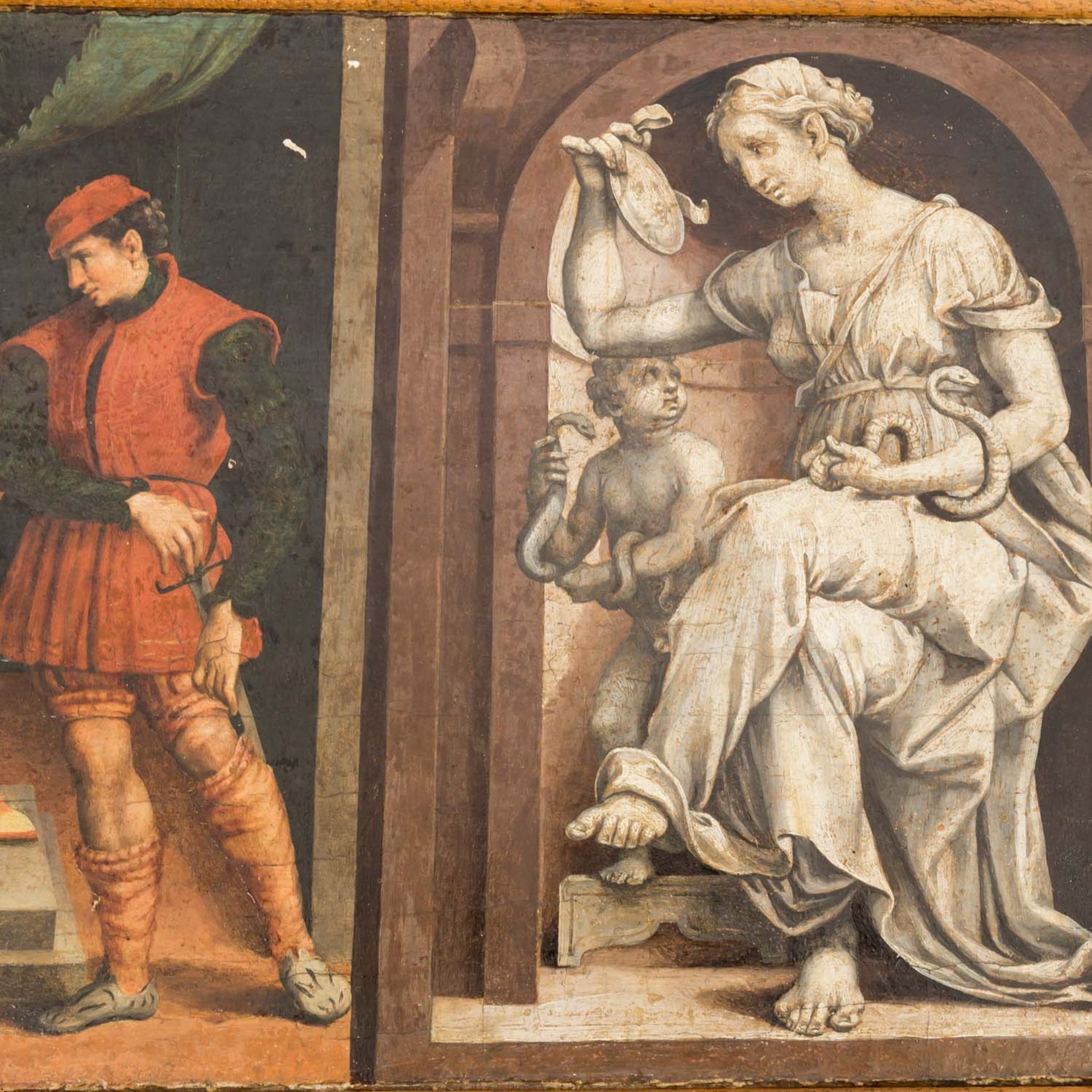 GIANNICOLA DI PAOLO, ca. 1460-1544, (UMKREIS) "Der Prozess gegen die heilige Agnes von Rom" - Image 4 of 5