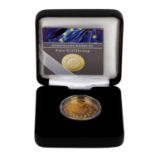 GOLDMEDAILLE zur Euro-Einführung,1/10 Unze 333/1000, ca. 1 g GOLD fein. Originalbox<b