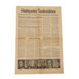 Erstausgabe Stuttgarter Nachrichten, Stuttgart 1946 -Stuttgarter Nachrichten, Erstausg