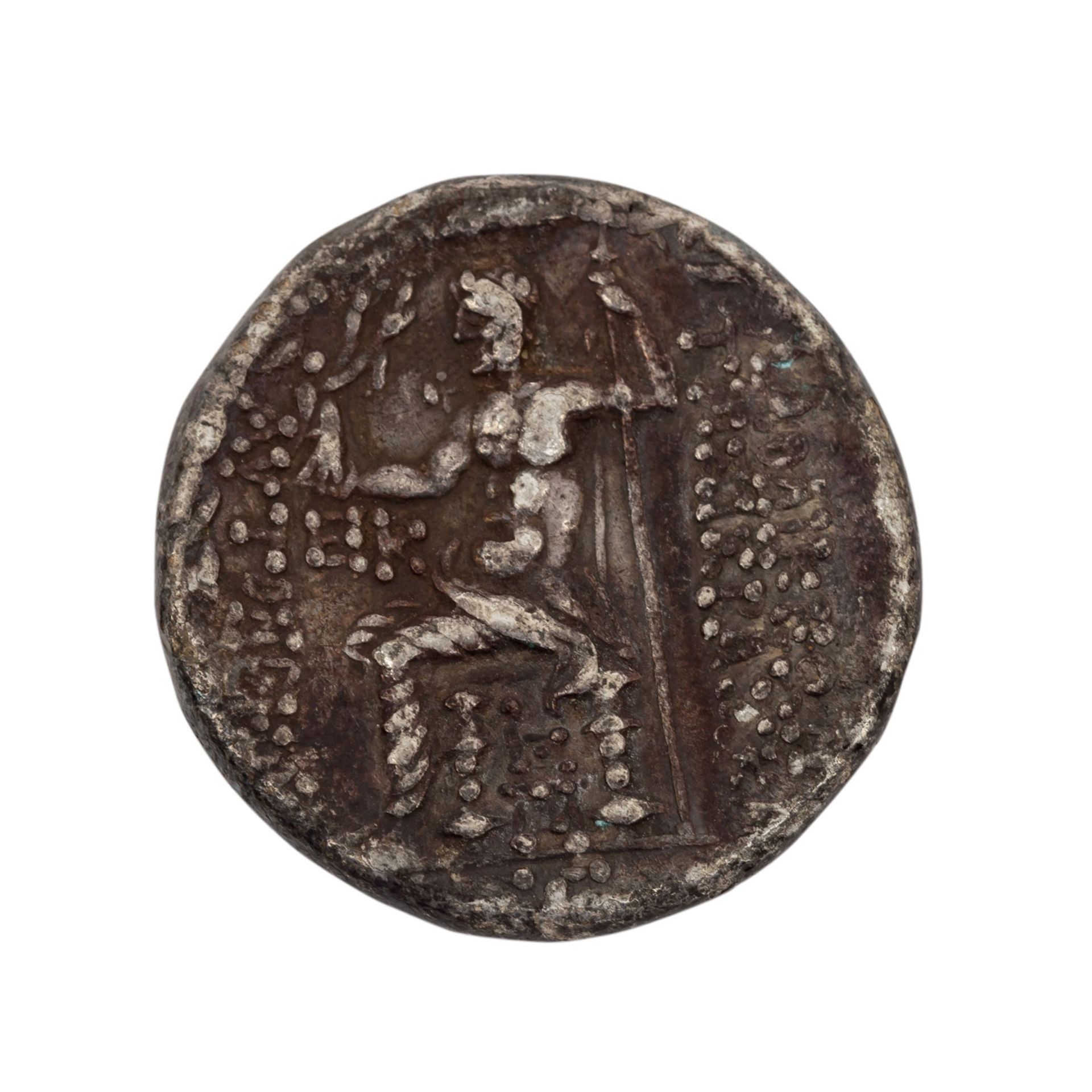 Syrien/Laodikeia, heute Latakia - Tetradrachme 1.Jh.v.Chr.,Av: Kopf der Tyche mit Zinn - Image 2 of 2