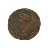 Röm. Kaiserzeit/ Bronze - 1 As 1.Jh.n.Chr., Kaiser Claudius,Av: Barhäuptige Büste d