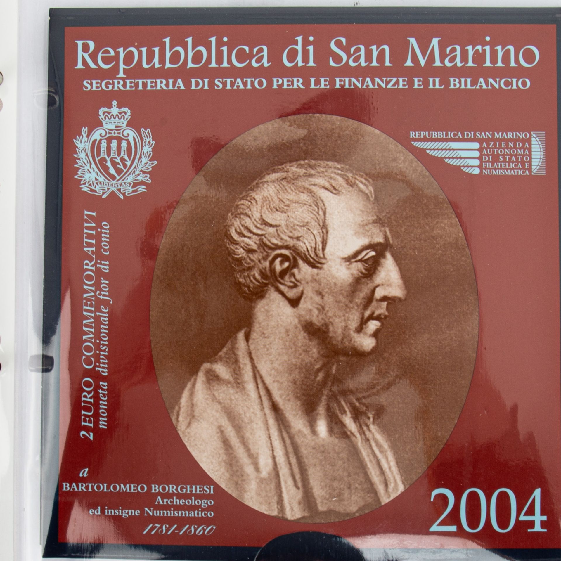 San Marino und Vatikan Euro - Album mitVatikan 2 x Folder mit 2 Euro Gedenkmünze 2004 - Bild 4 aus 4
