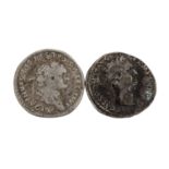 2 Münzen des Römischen Kaiserreichs -1 x Röm. Kaiserreich - Denar 1.Jh.n.Chr., Titu