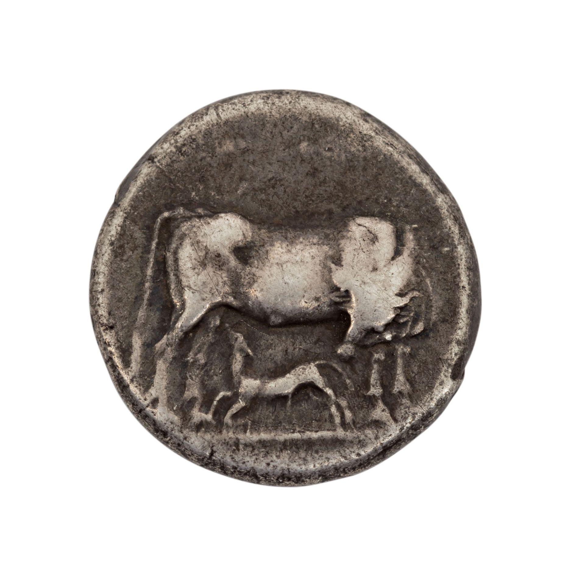 Illyrien/Dyrrhachion - Silber Stater 5-4.Jh.v.Chr.,Av: Nach rechts stehendes Rind n.r.
