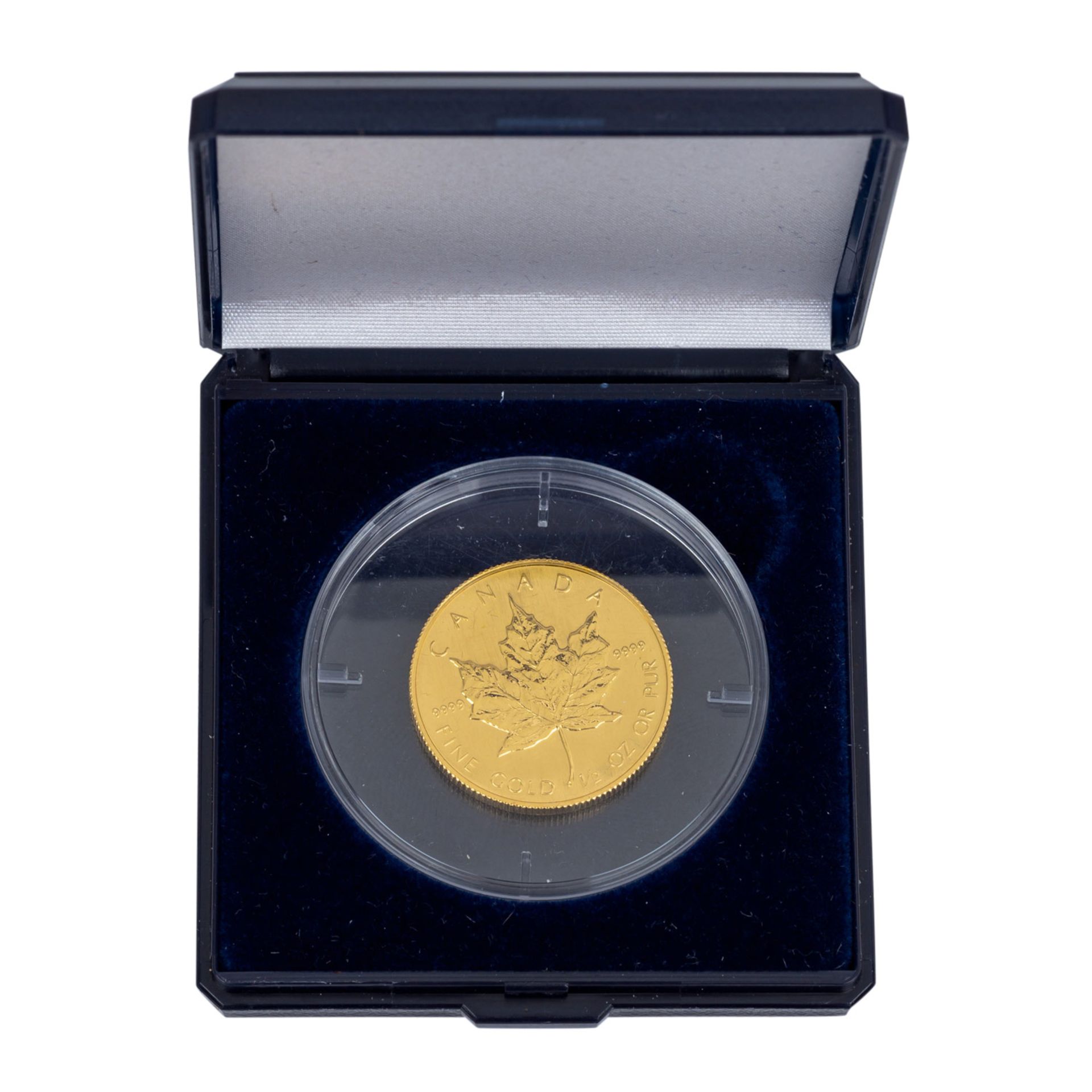 Kanada/GOLD - 1/2 Unze Maple Leaf,20 Dollars 1986, ca. 15,55 g fein, vzCanada/