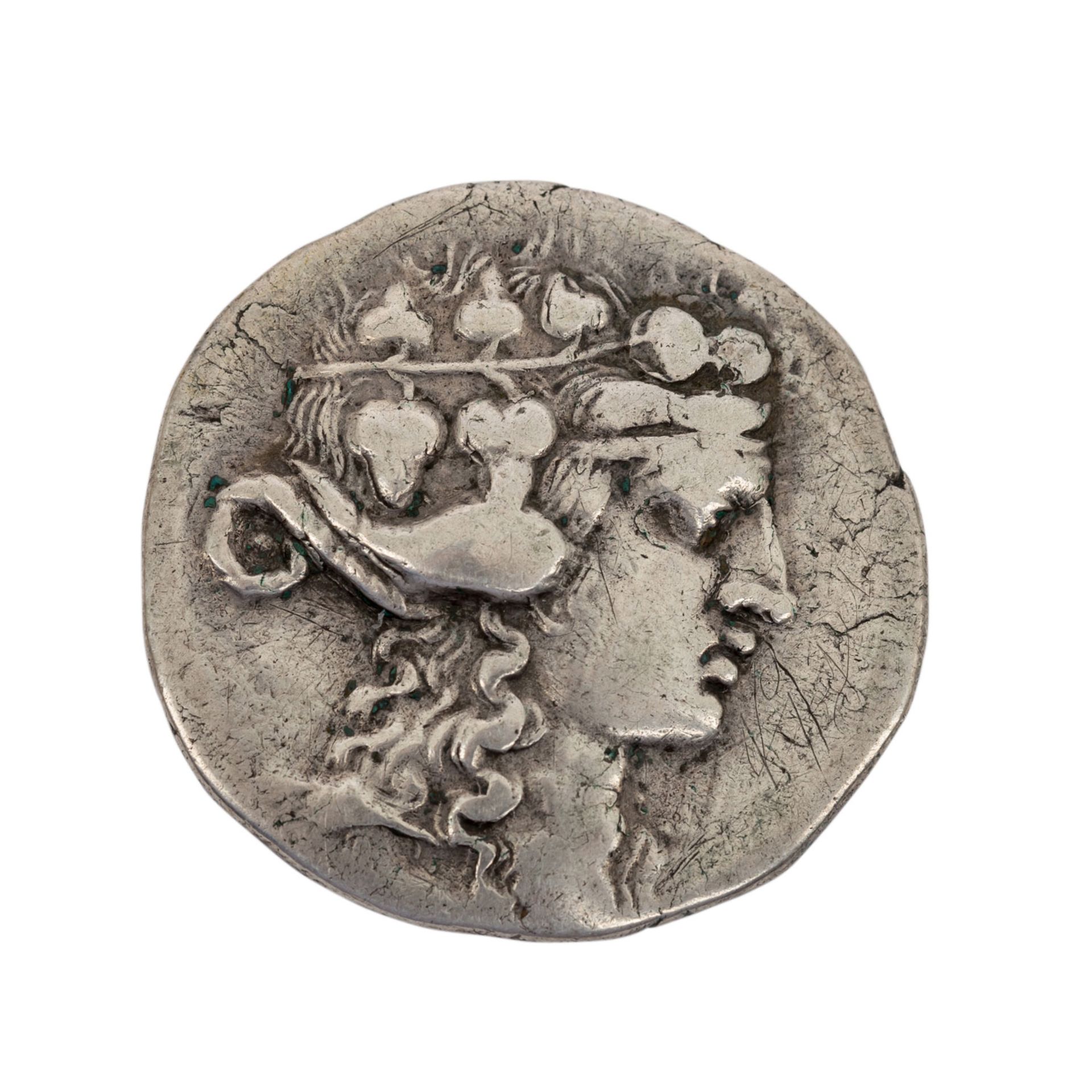 Thrakien/Maroneia - Tetradrachme 2.Jh -1. Jh. v.Chr.,Av: Kopf des jugendlichen Dionyso