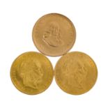 Investmentgold Österreich und Südafrika -2 x Österreich - 4 Florin 1892/NP, Franz-J