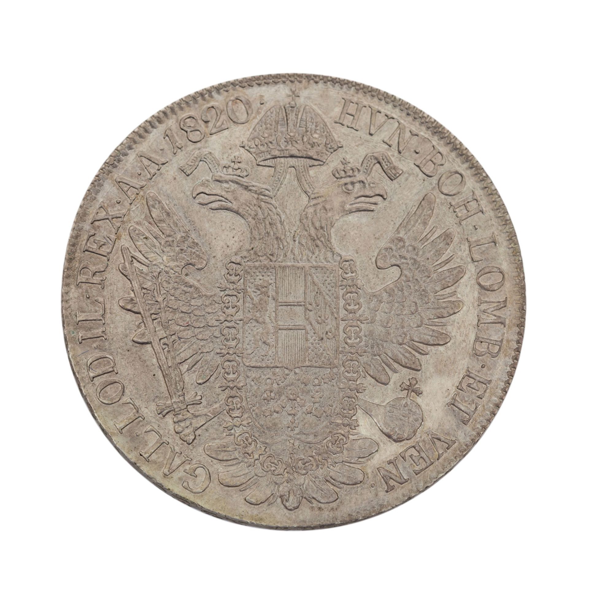 Österreich - Taler 1820/C, Franz I.,beidseitig gestichelt, f. vz.Austria - Ta - Bild 2 aus 2