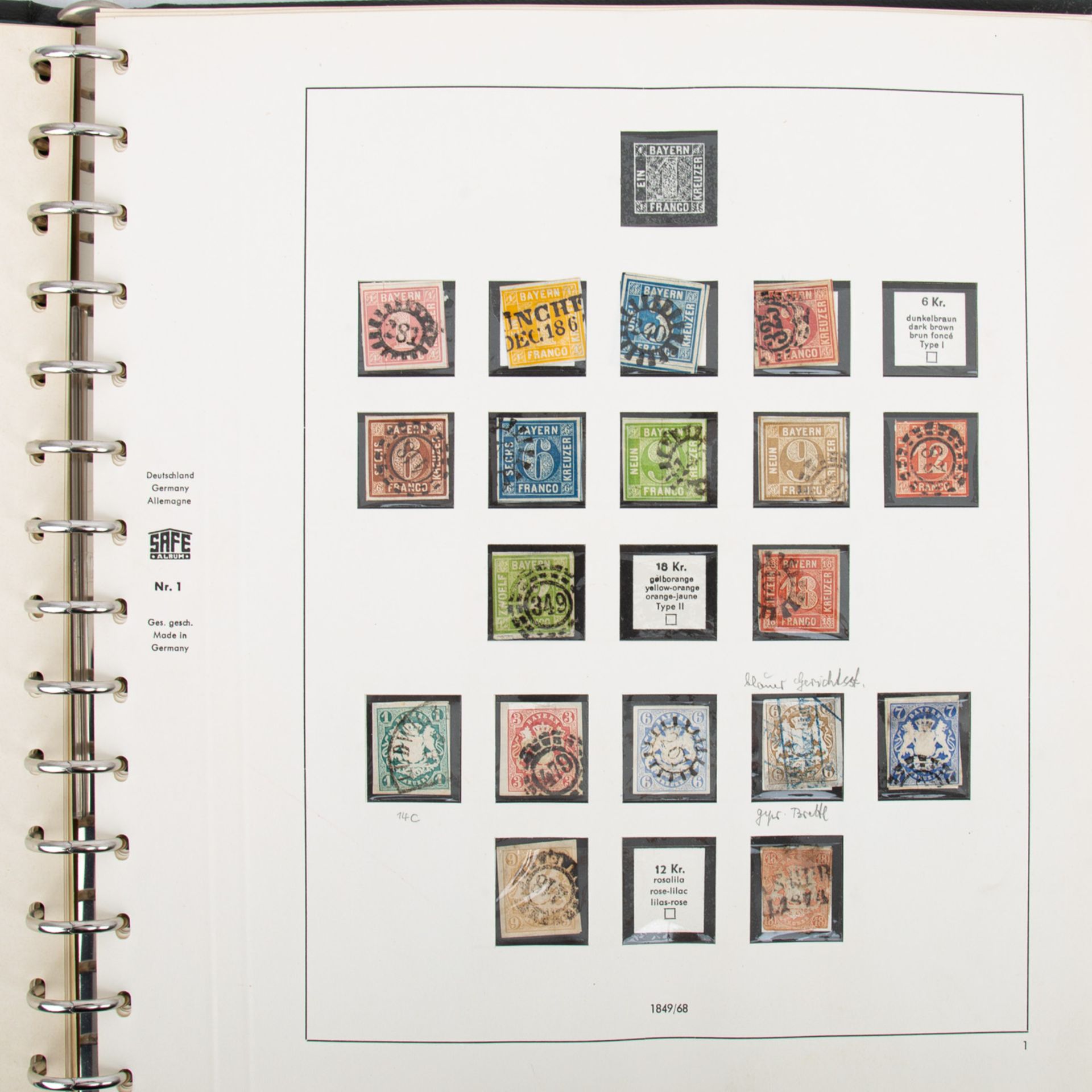 Briefmarkenalbum BAYERN, T+T, Dt. ReichSehr schöne postfrische und gestempelte Sammlu - Bild 5 aus 5