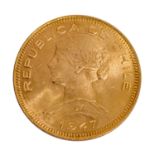 Chile - 100 Pesos 1947, GOLD,18,3 Gramm fein. vz.| Chile - 100 pesos 1947, GOL