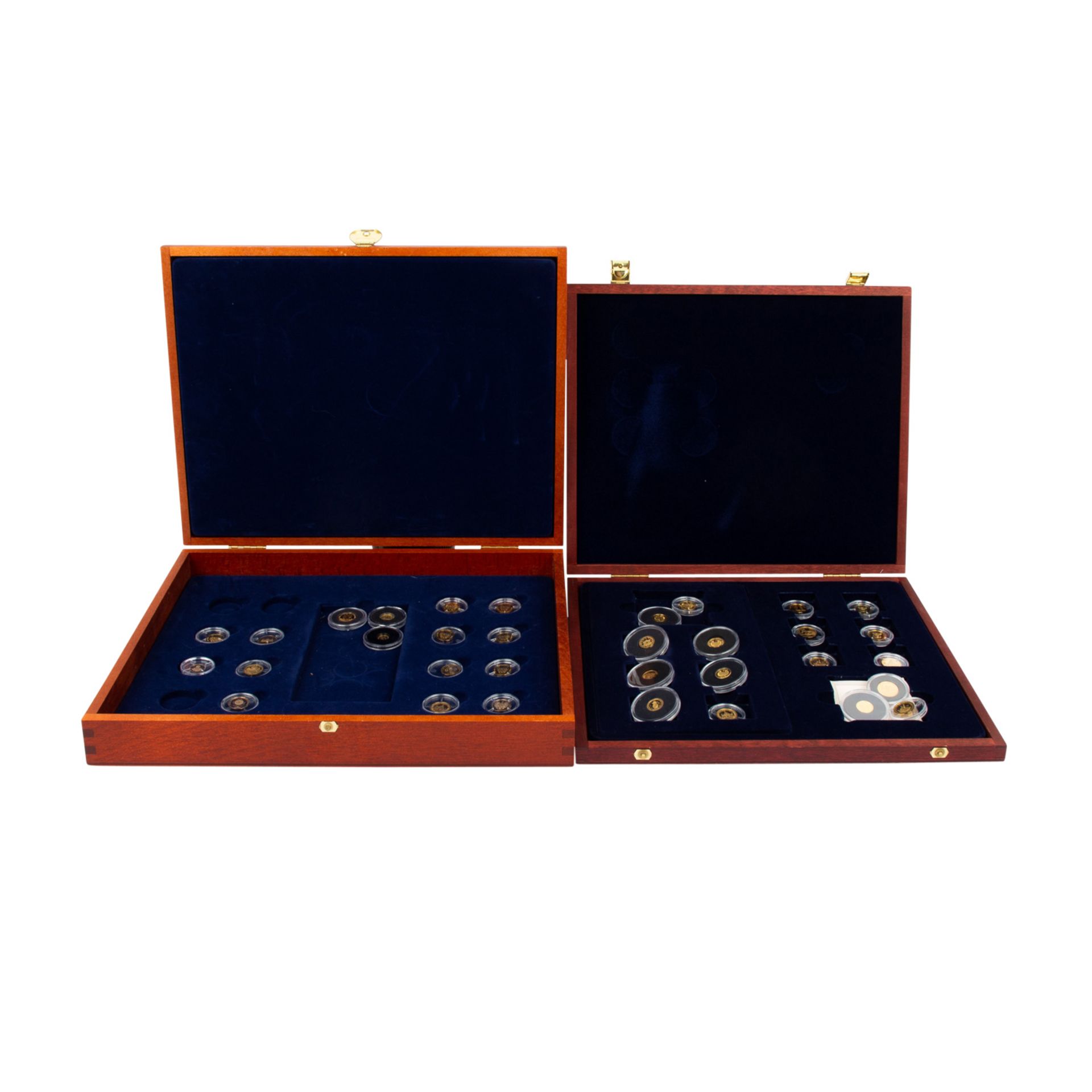 GOLDLOT aus den kleinsten Münzen und Medaillender Welt, 33 Stück, meist je 0,5 g in