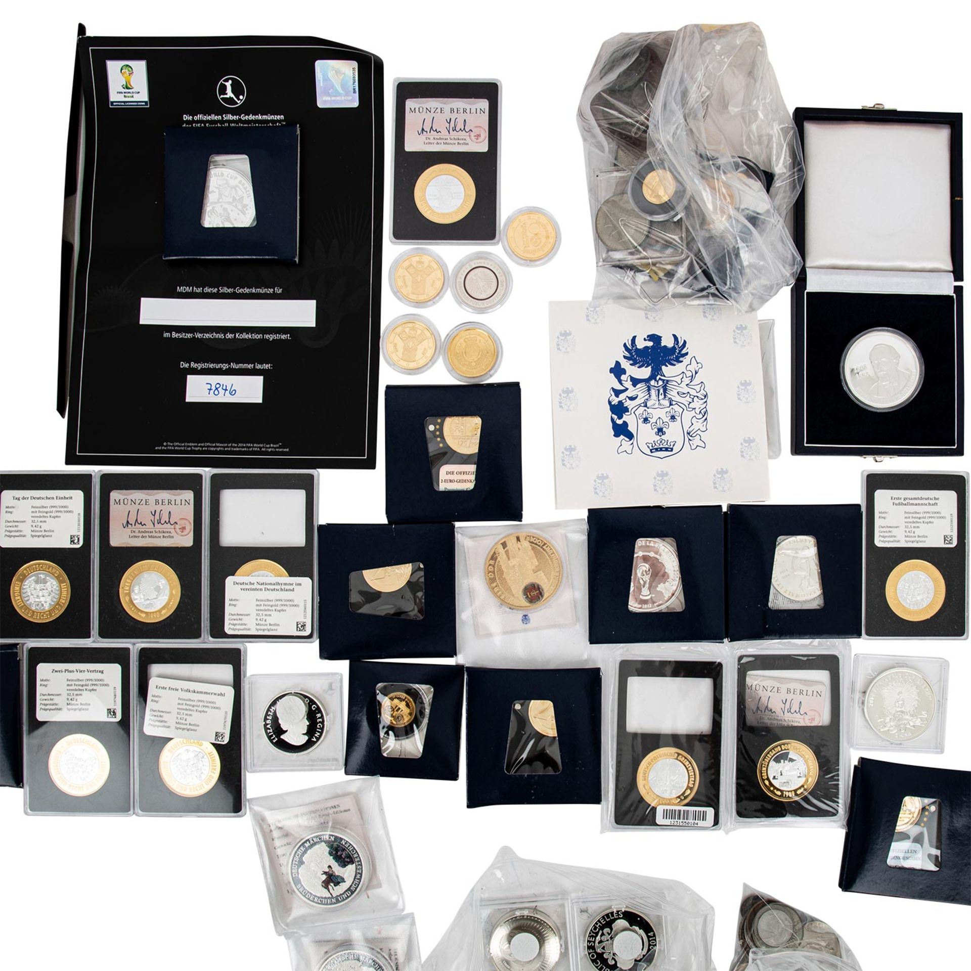 Gemischtes Lot Münzen und Medaillen,darunter auch etwas 585er Gold, Medaillen mit ca. - Image 4 of 4