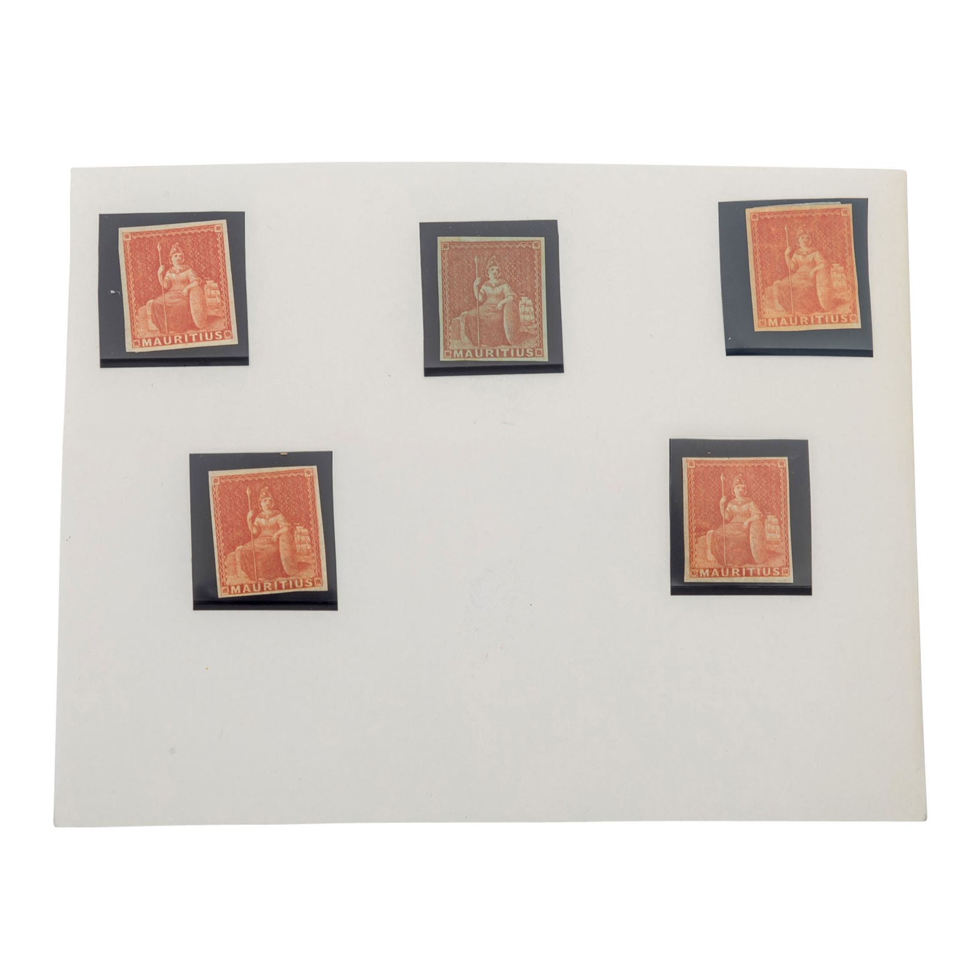 Briefmarken Mauritius 1859/62Britannia: gemischte ungebrauchte und postfrische Marken. - Bild 3 aus 5