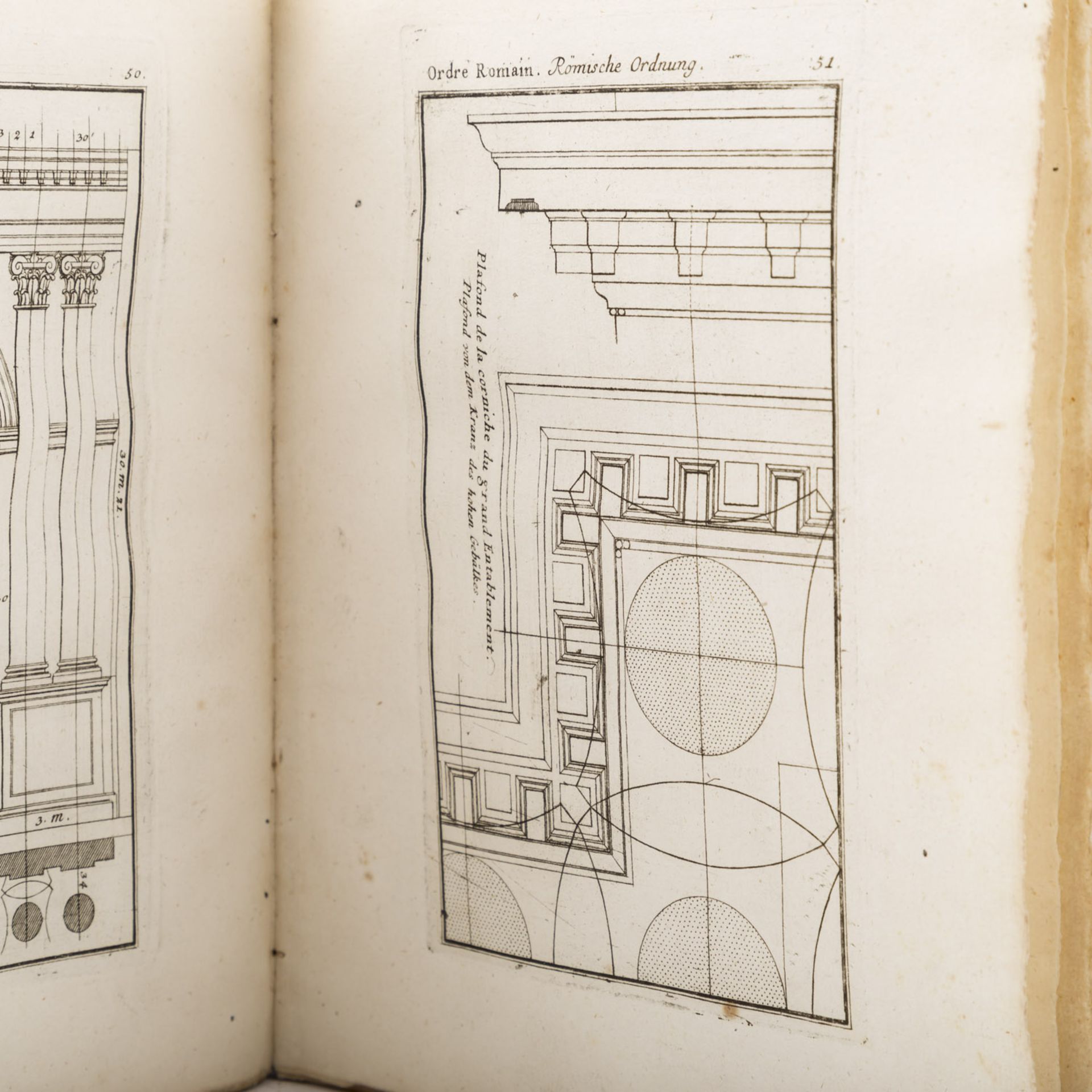 Außergewöhnliches architektonisches Sammelwerk, 18.Jh. -1 x S. le Clerc, "Abhandlung - Image 3 of 5