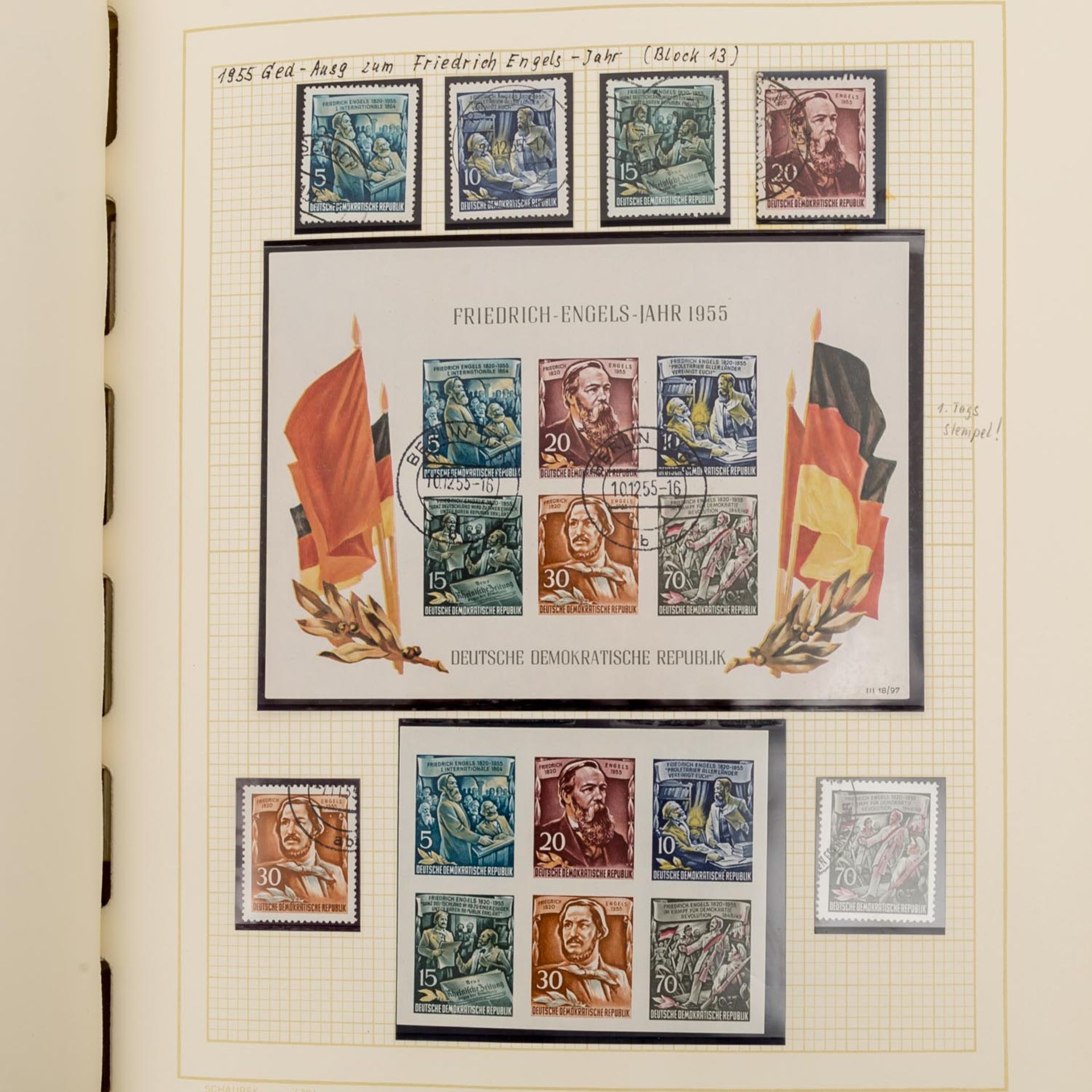 DDRKomplette gestempelte Sammlung von 1949-1975. Mit allen Spitzen. Marx Blöcke postf - Image 8 of 8