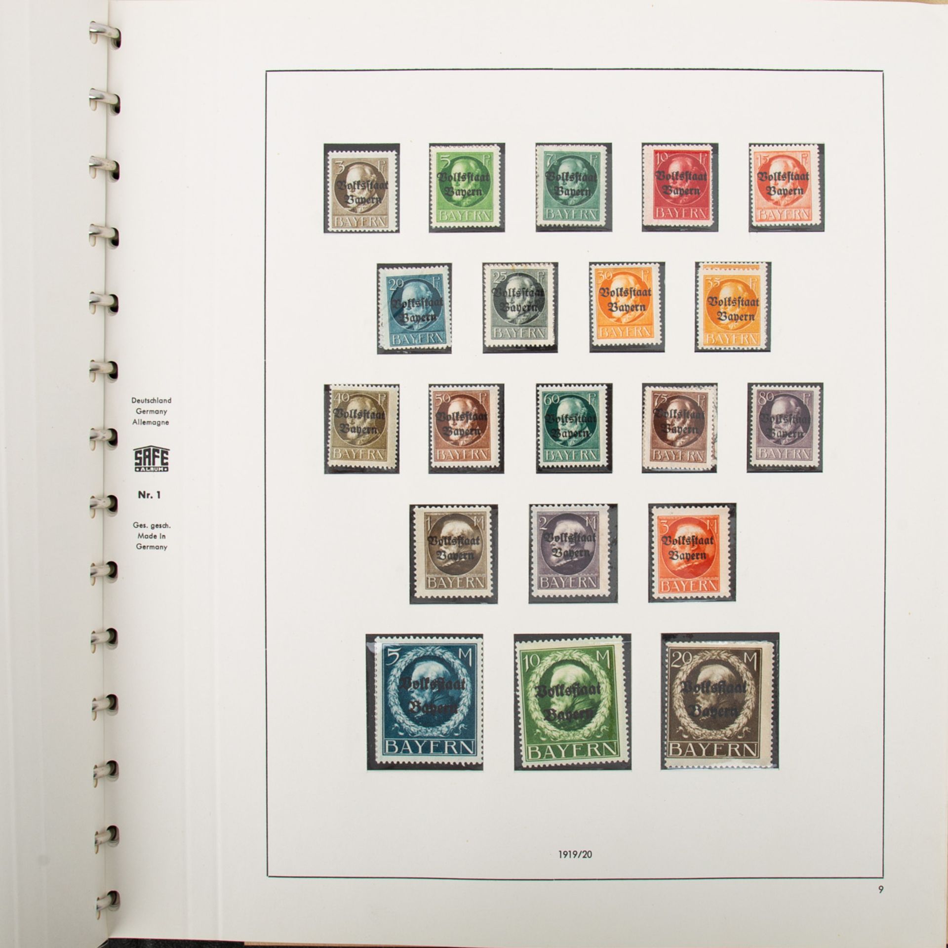 Briefmarkenalbum BAYERN, T+T, Dt. ReichSehr schöne postfrische und gestempelte Sammlu - Bild 3 aus 5
