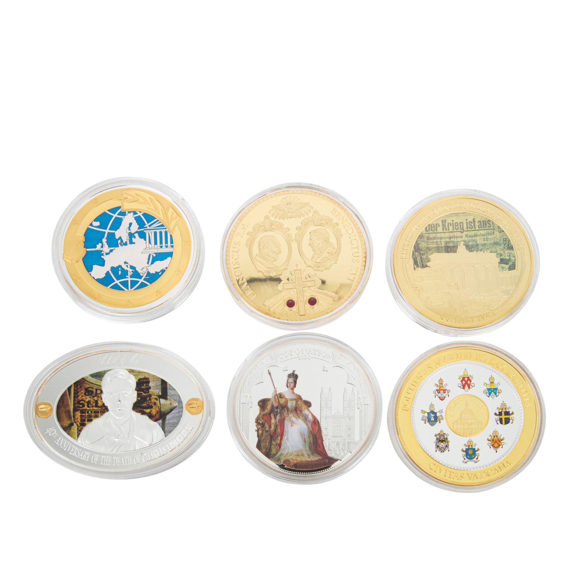 Giganten von Münzen und Medaillen,Sammlung optisch ansprechender und farbig applizier - Image 2 of 3