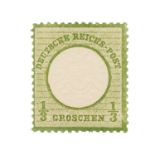 Dt. Kaiserreich 1872Michel Nr. 17 b, 1/3 Groschen, dunkel-olivgrün. Marke in postfris