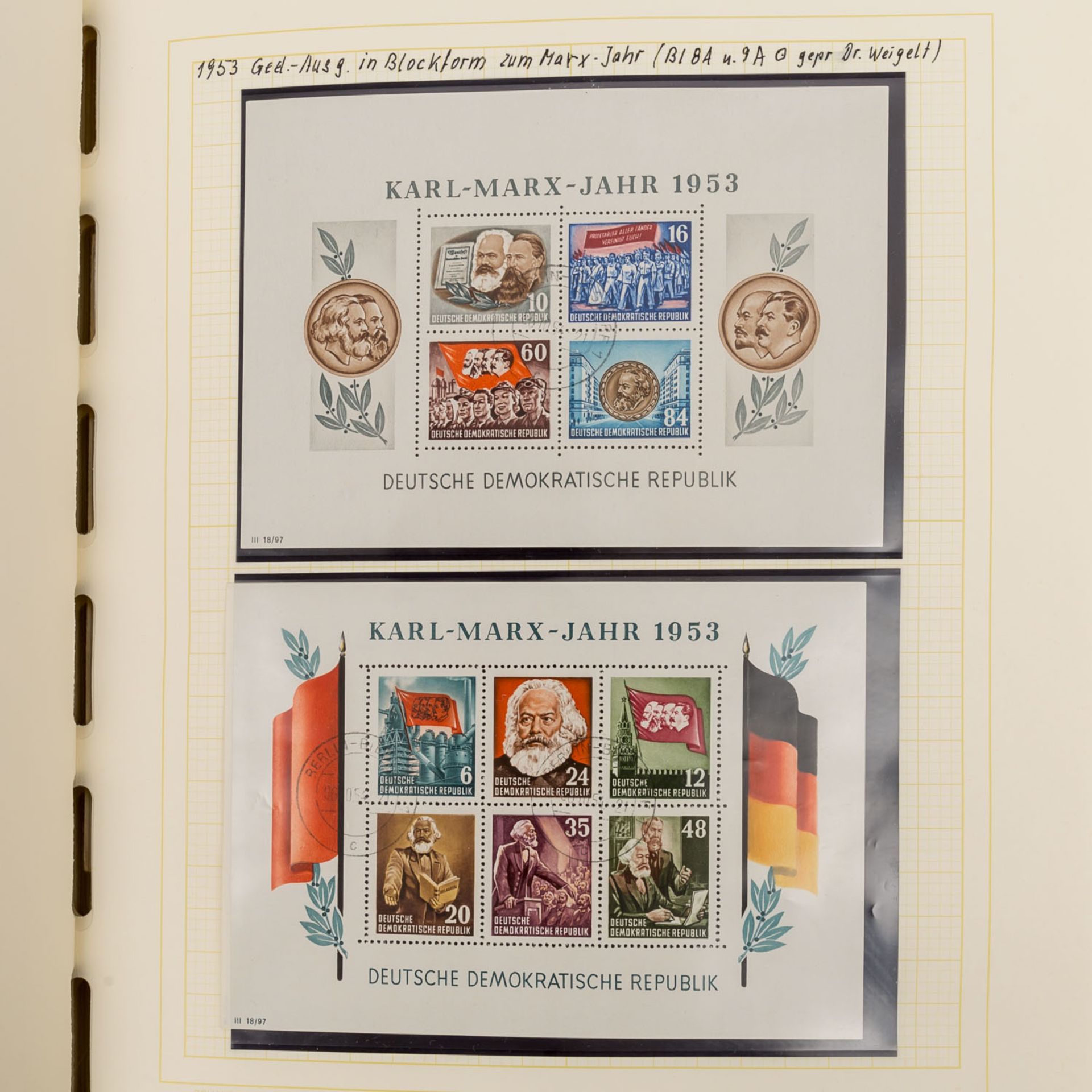 DDRKomplette gestempelte Sammlung von 1949-1975. Mit allen Spitzen. Marx Blöcke postf - Bild 5 aus 8