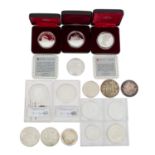 Kleinkonvolut Silbermünzen, 15 Stück,dabei auch Anlagemünzen.| Small pack o