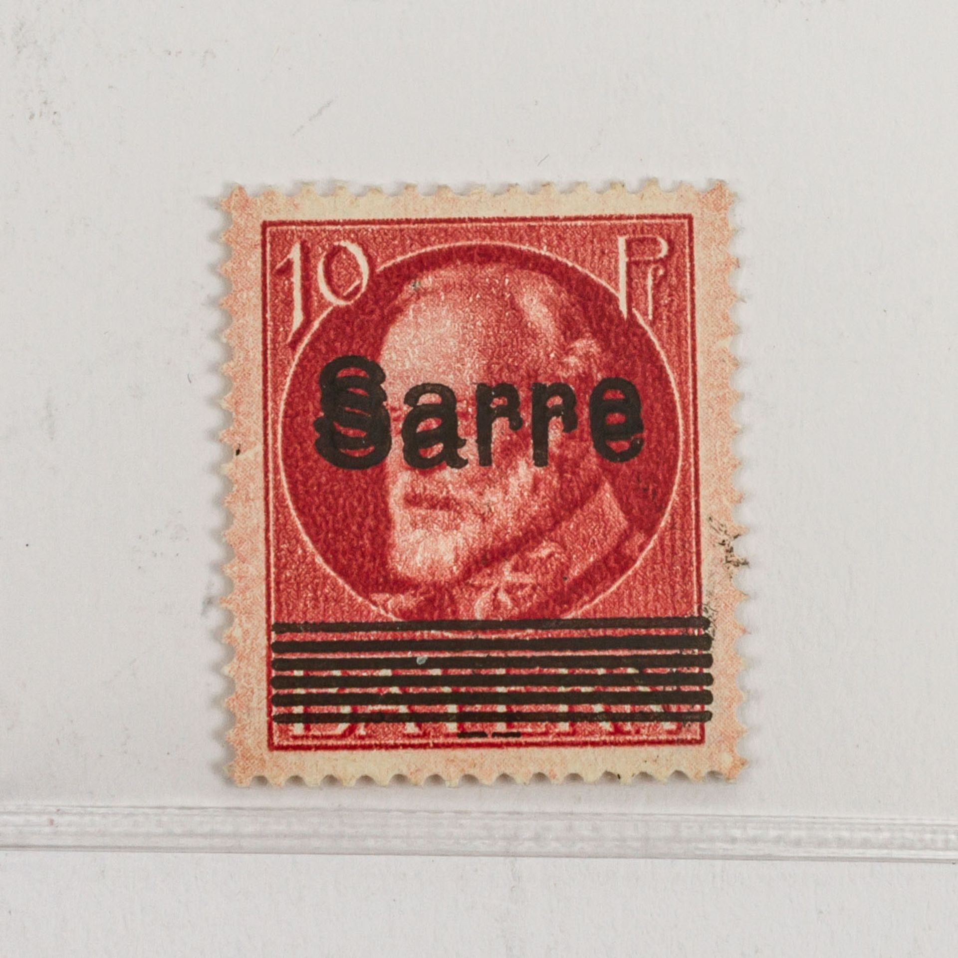 Saargebiet - 1920, Bayern Überdrucke, Doppeldruck auf 10 PfennigAusgabe, diese ungebr