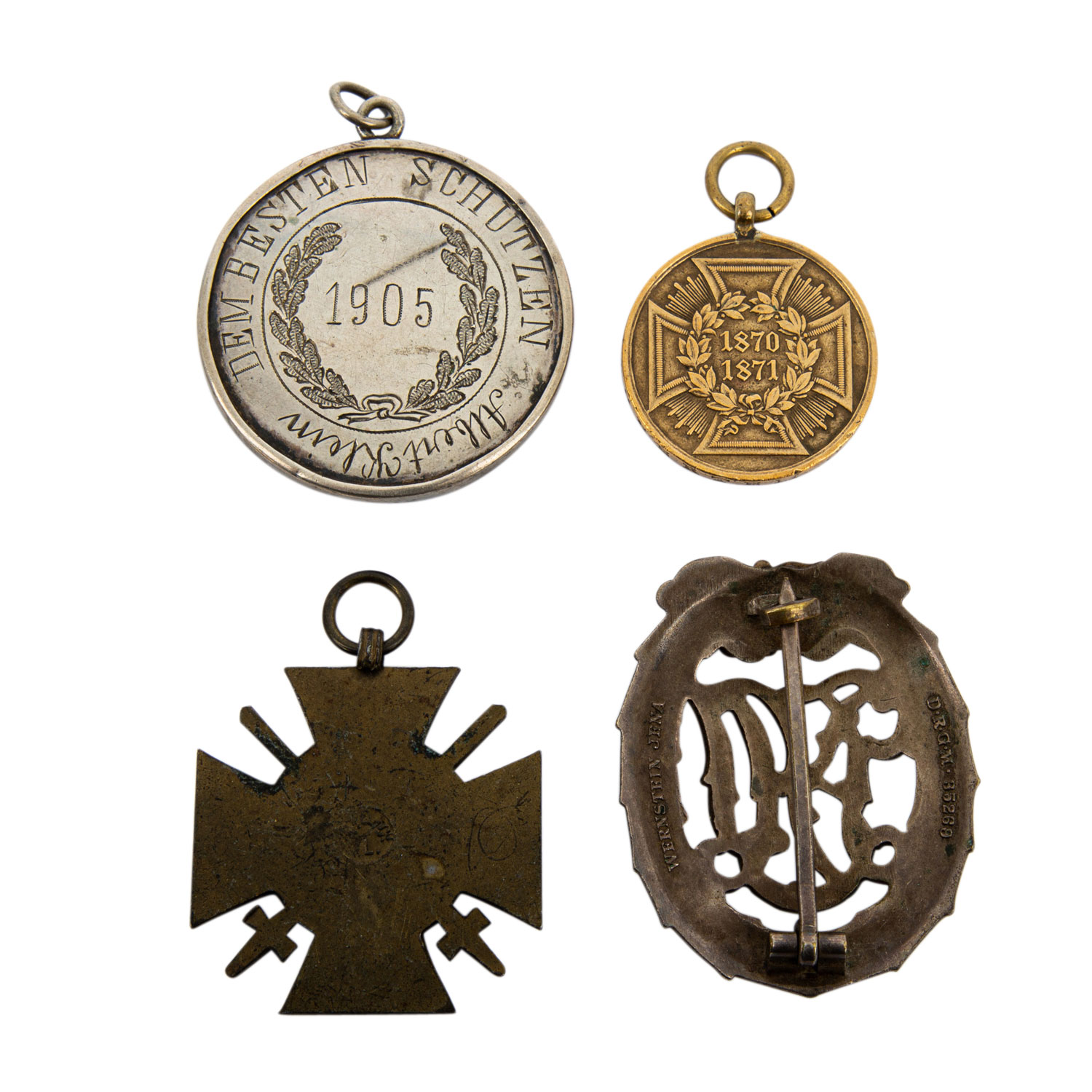 4 Medaillen/Auszeichnungen, auch Deutschland 1933-1945 -dabei u.a. 1 x Kriegsdenkmünz - Image 2 of 2