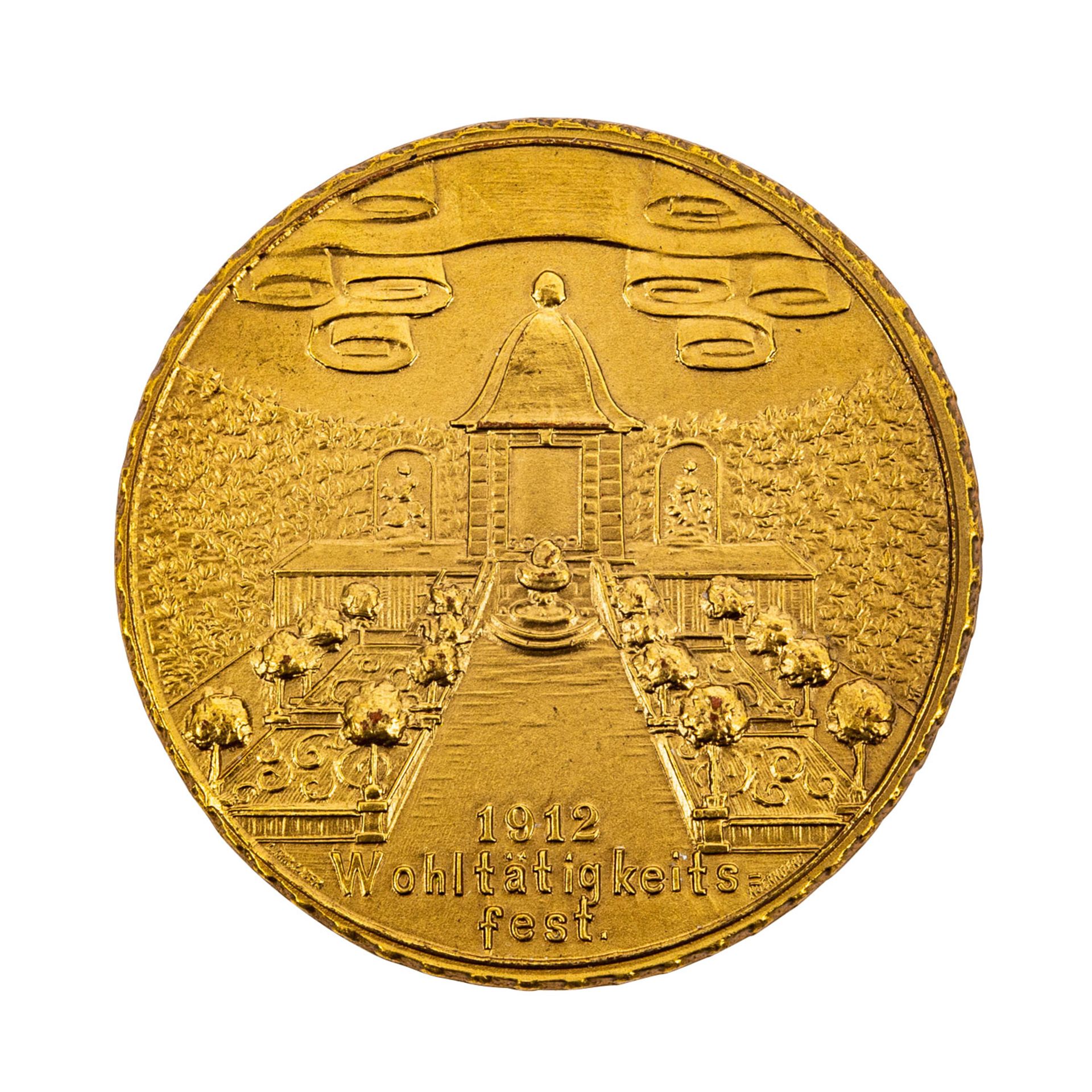Nürnberg, Stadt - Bronze vergoldete Prämienmedaille 1912 unsigniert. Für hervorrage