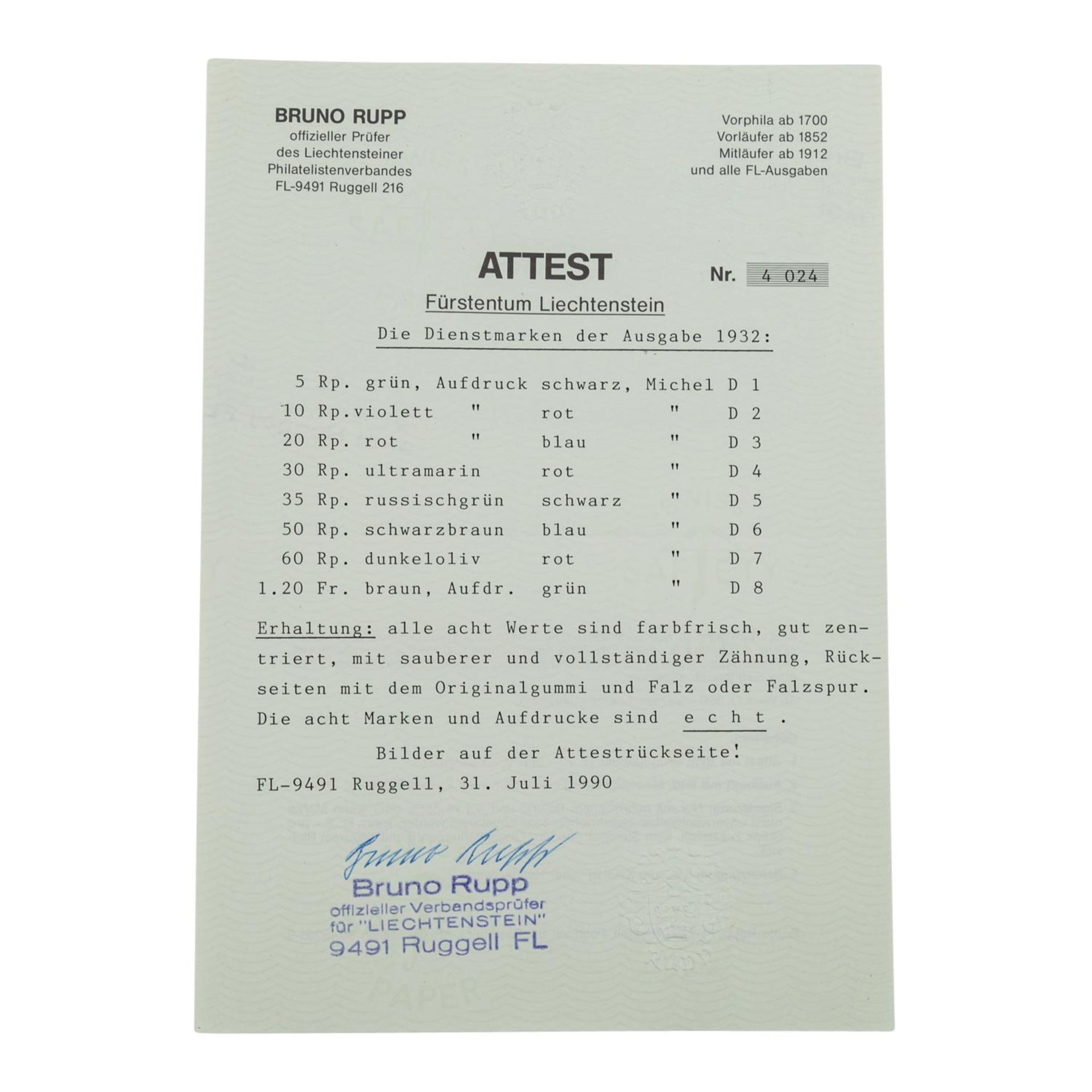 Liechtenstein 1912 - 1990 Sehr schöne, augenscheinlich komplette Sammlung in untersch - Bild 3 aus 3