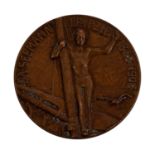 Leipzig - Seltene Bronzemedaille 1908 (Kolbe/Lauer) auf das 50-jährige Bestehen des E