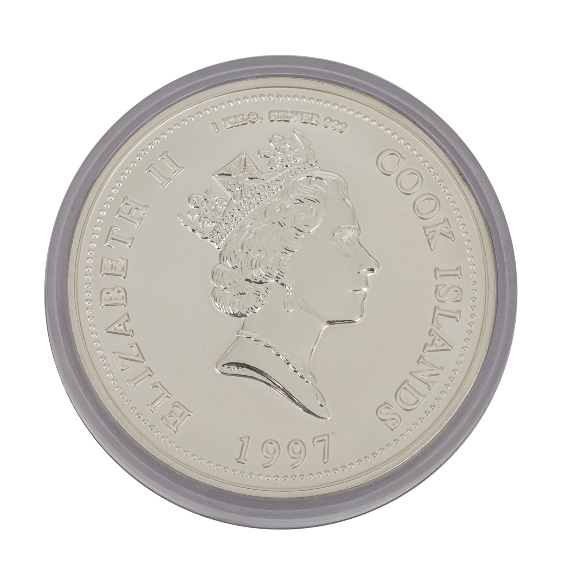 Selten! Cookinseln 1 kg Silbermünze Diana Princess of Wales, 30 Dollars 1997, gekapse - Image 2 of 2