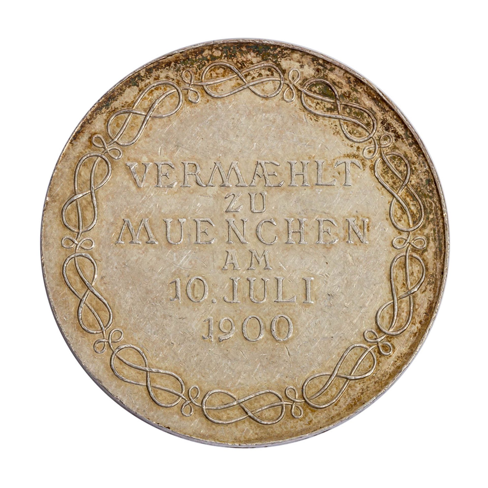 Bayern - Silbergedenkmedaille 1900, Medailleur A. Börsch, Kronprinz Rudolf von Bayern - Image 2 of 2
