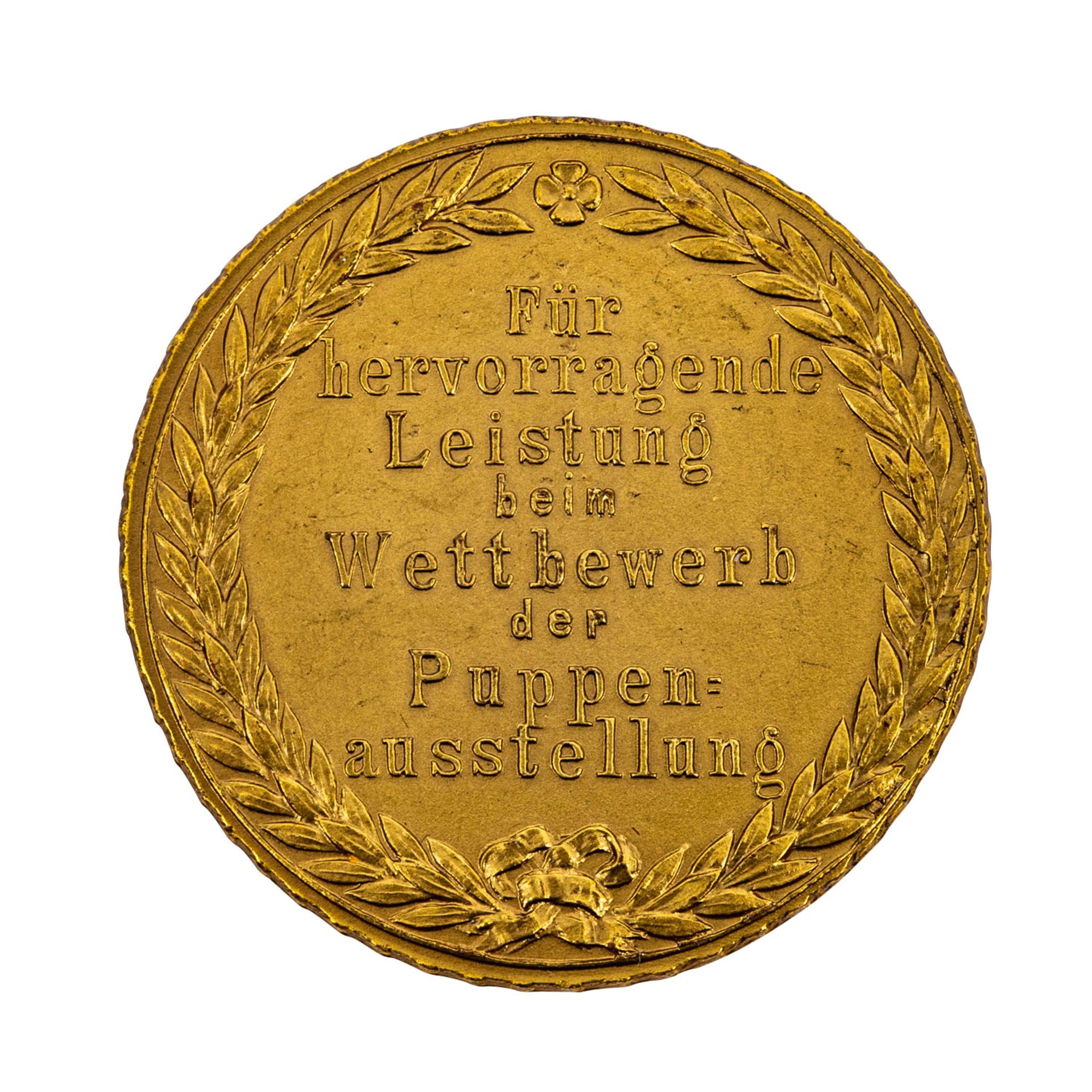 Nürnberg, Stadt - Bronze vergoldete Prämienmedaille 1912 unsigniert. Für hervorrage - Image 2 of 2